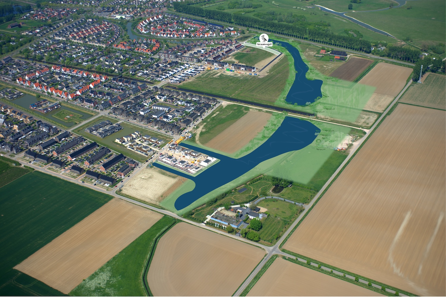 Kraanvogel: doorgetrokken Zaamkreek en landschapsrand met leuke voorzieningen