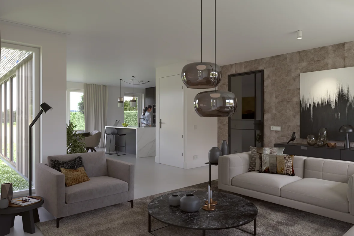 Nog te bouwen Arce Novum villa nu al stijlvol ingericht